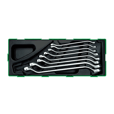 GTA0802 Toptul 8pc 45deg Offset Double Ring Wrench Set