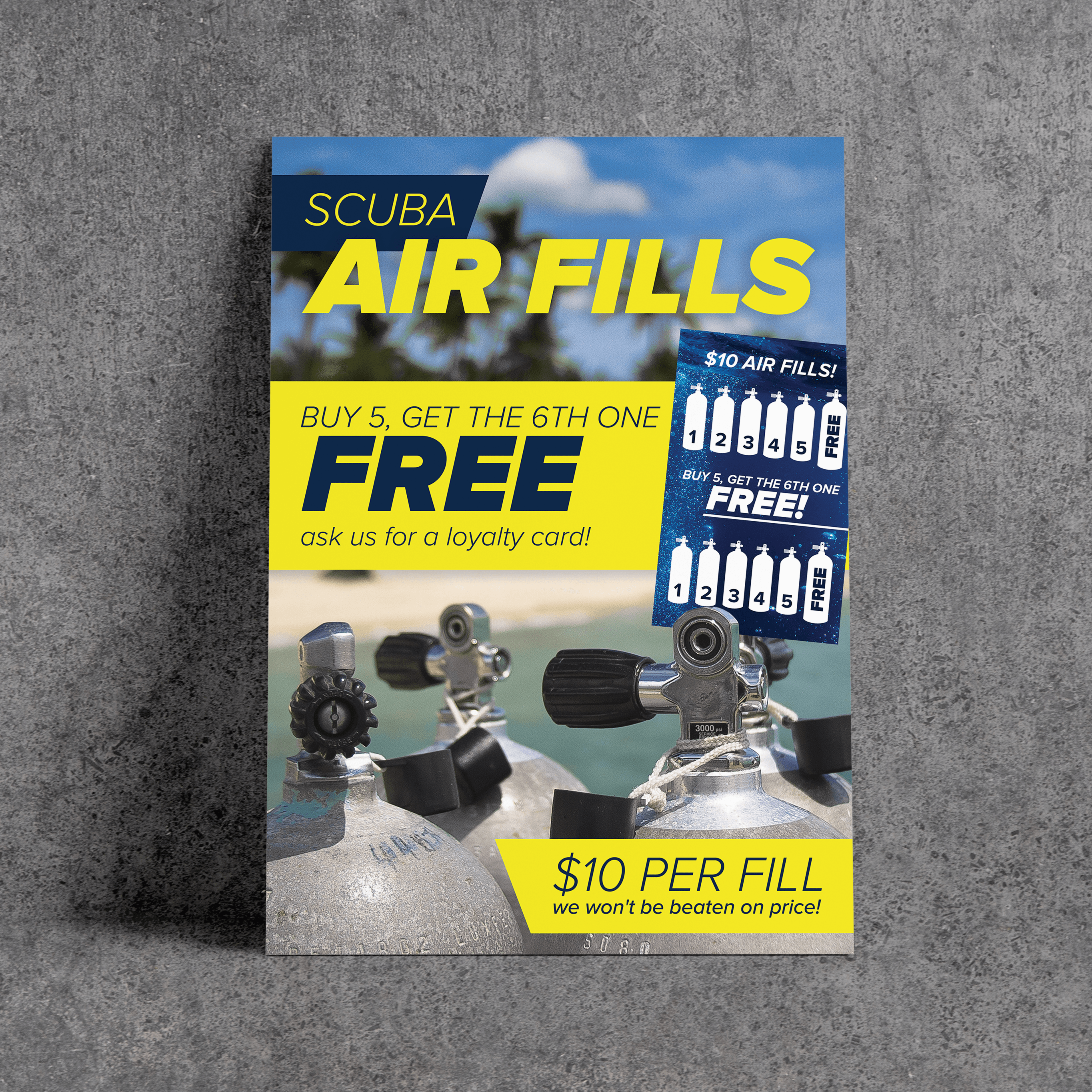 Adreno Scuba Diving poster for scuba tank air fills