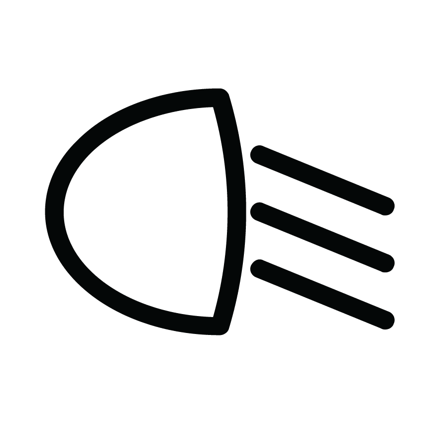Car lighting illustration icon