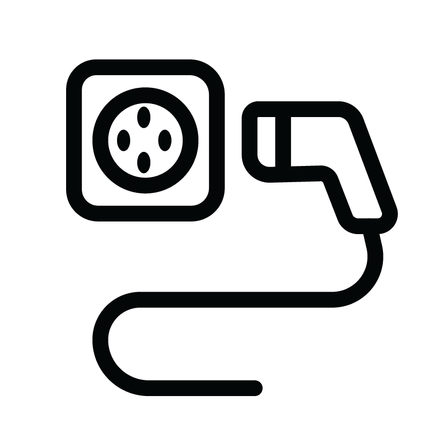 Hybrid charging cord illustration icon