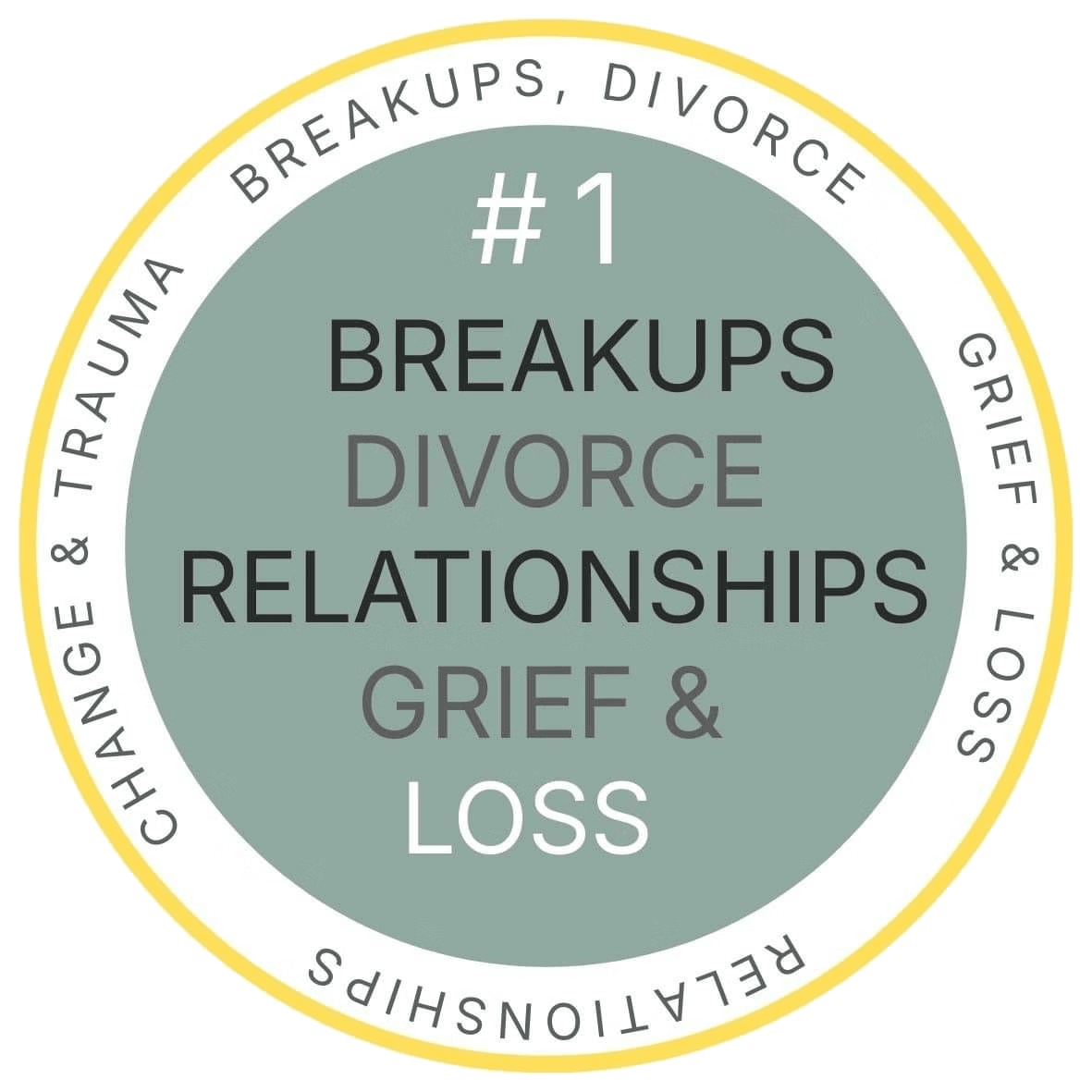 Brand logo outlining break ups, divorse, relationships, grief and loss