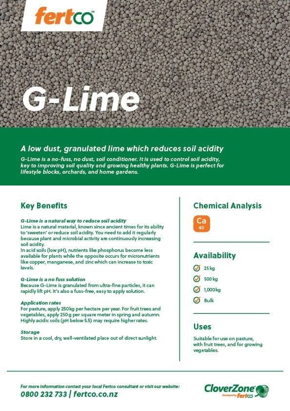 Thumbnail of Fertco's G-Lime Product Sheet