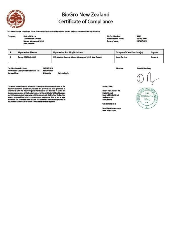 Thumbnail of BioGro Certificate Input CO2