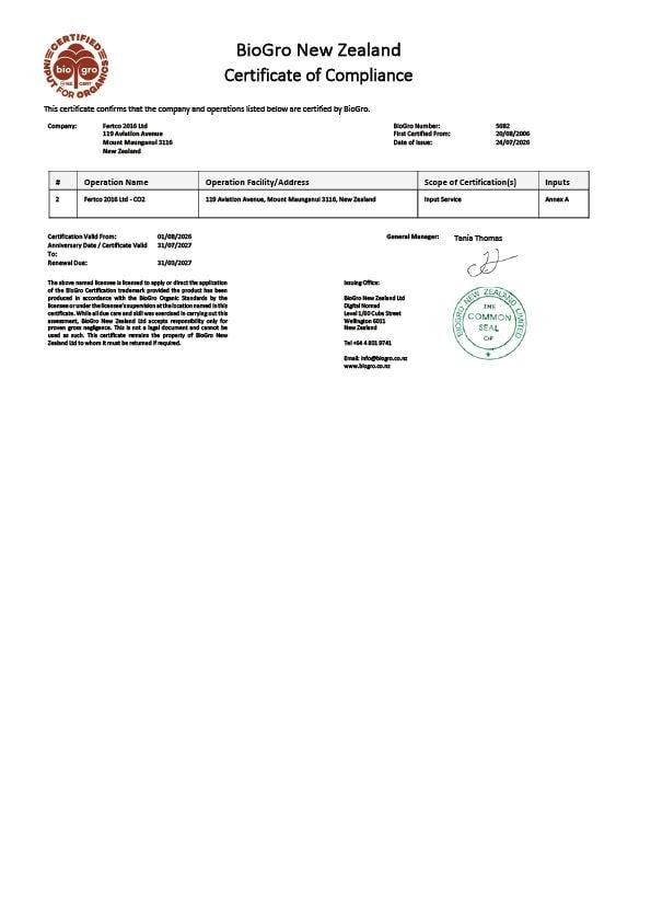 Thumbnail of BioGro Certificate Input CO2
