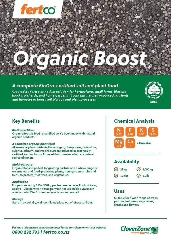 Thumbnail of Fertco's Organic Boost Product Sheet