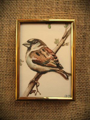 Original Watercolour in Recycled Frame