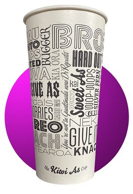 Glopac Plastic Free &quot;Kiwi As&quot; 22oz Cup