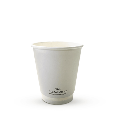 Glopac Plastic Free Double walled 8oz 90mm Rim Cup