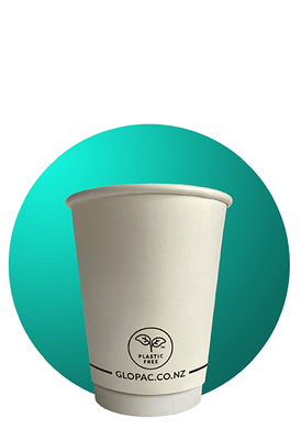 Glopac Plastic Free Double Walled 8oz 80mm Rim Cup