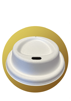 Glopac Plastic Free 80mm Pulp Paper Hot Cup Lid