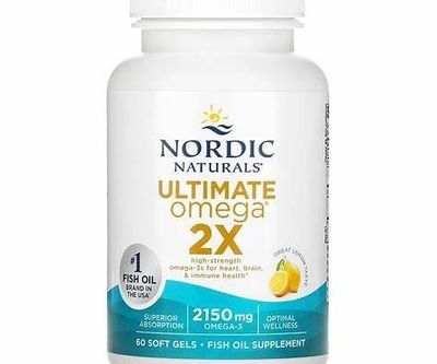 Nordic Naturals Ultimate Omega 2X - Lemon 60 soft gel capsules