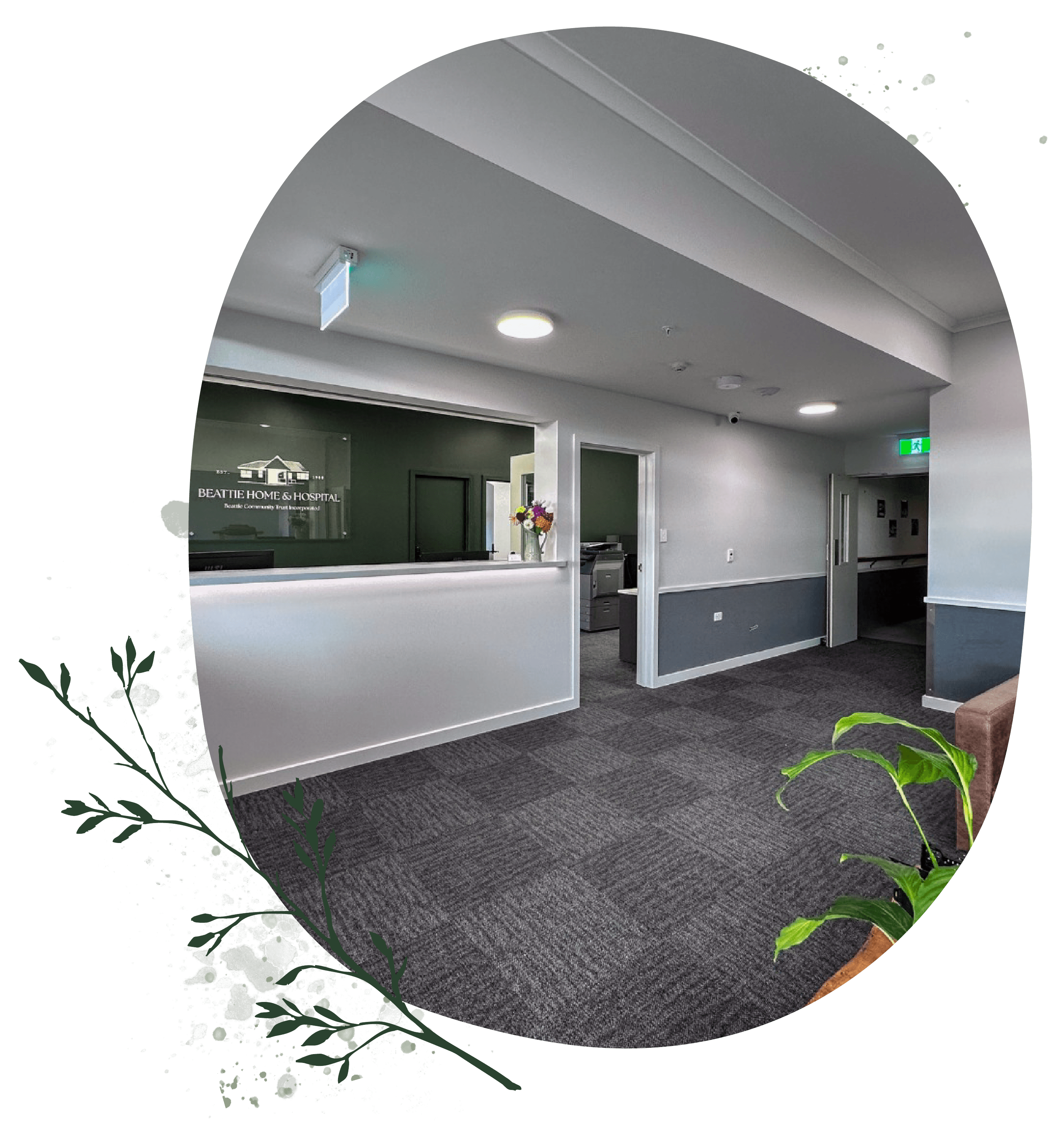 Beattie Home and Hospital front desk