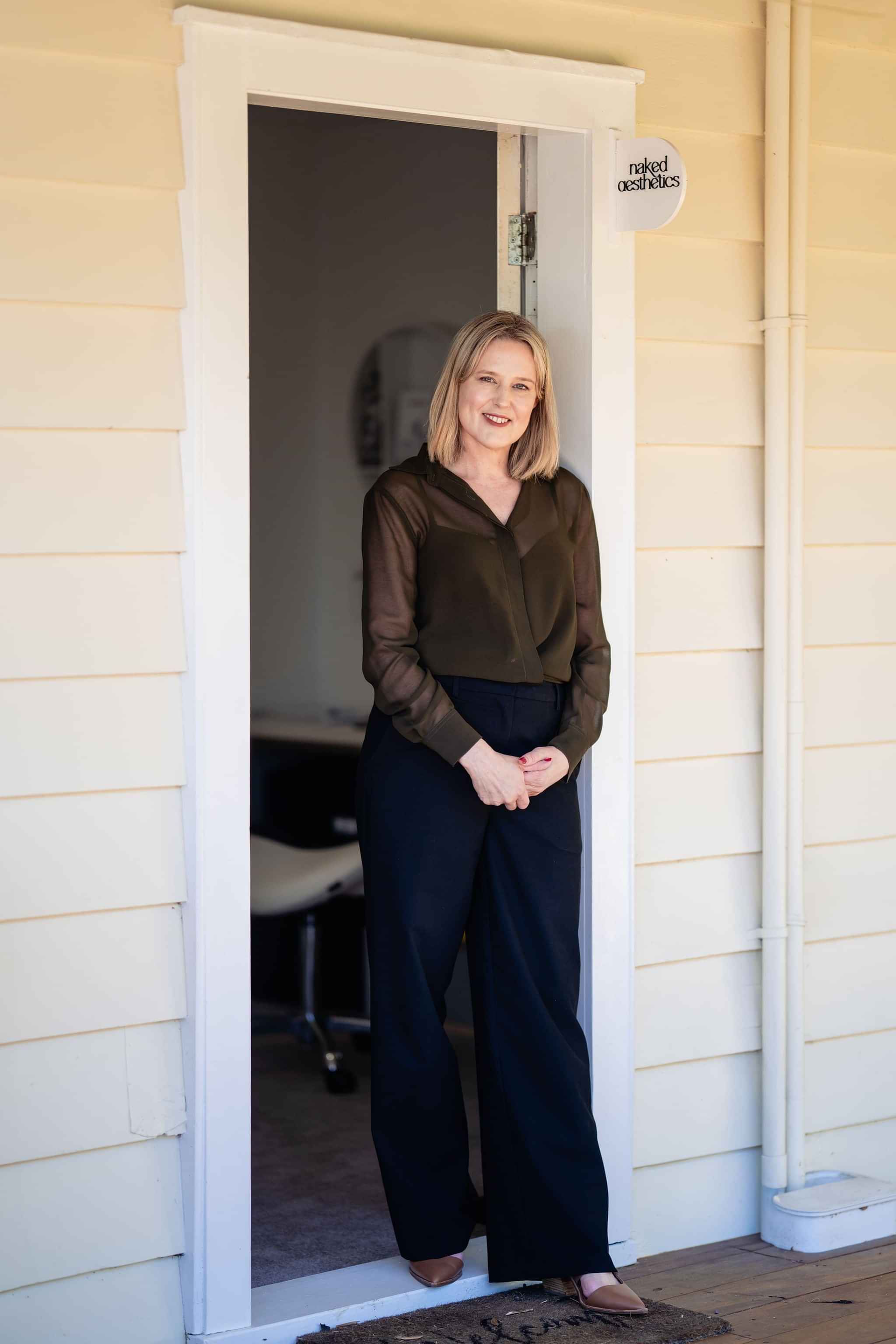 Claire Waterworth outside her Naked Aesthetics clinic in Milford