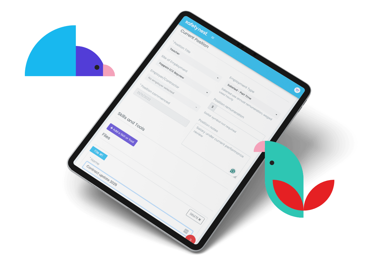 Keep staff records up to date, including police reports, contracts and certificates.