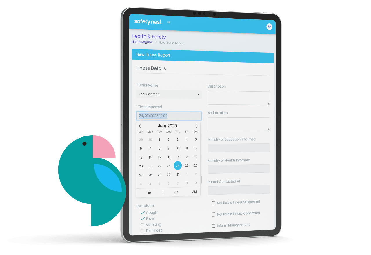 With SafetyNest, you can log ECE centre incidents, injuries, illnesses or medication administration from any device.