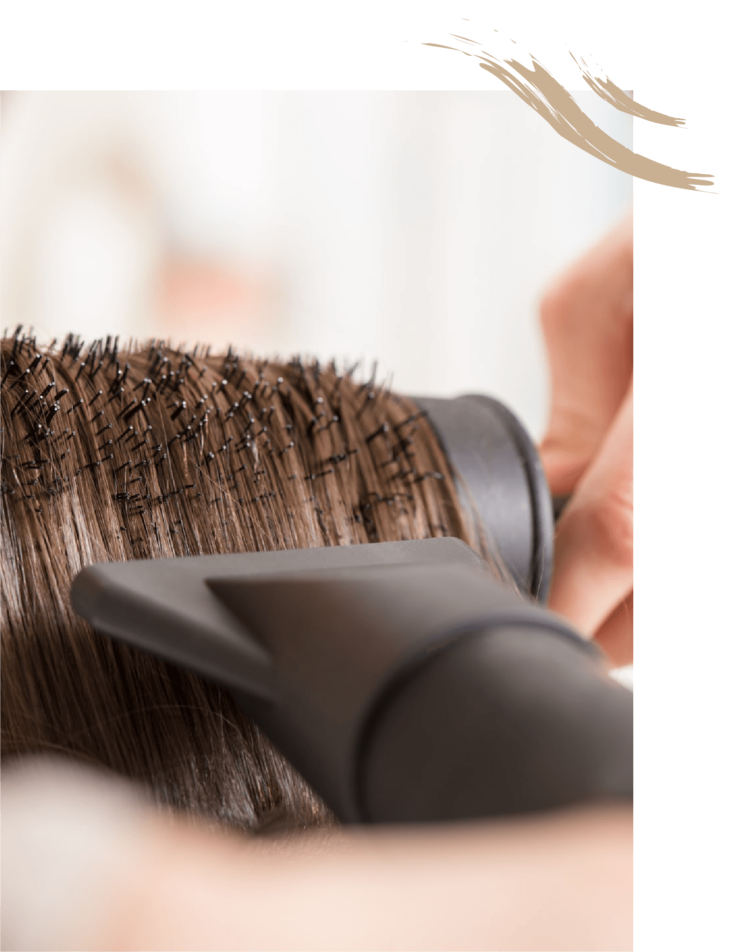 Hairdresser blow drying hair in Auckland