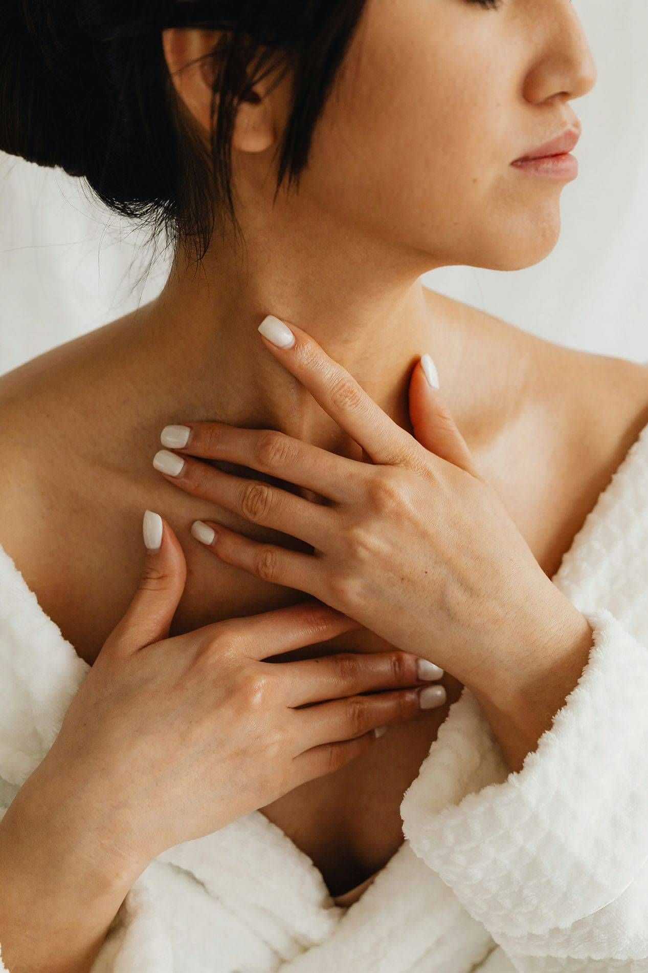 Photo of woman with cosmetic treatment