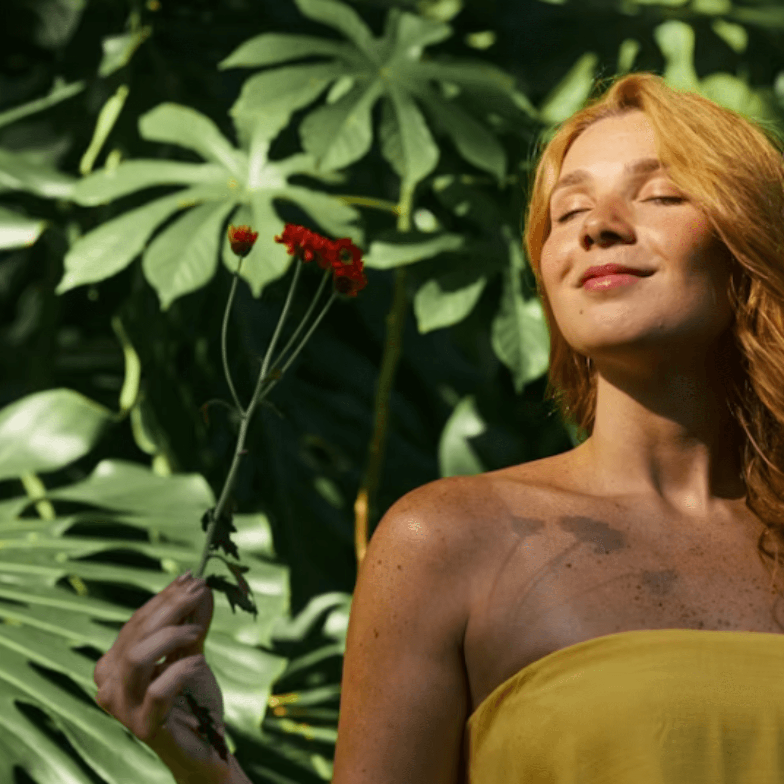 Photo of a woman applying make-up