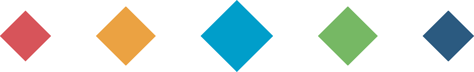 Colourful diamond shaped page divider