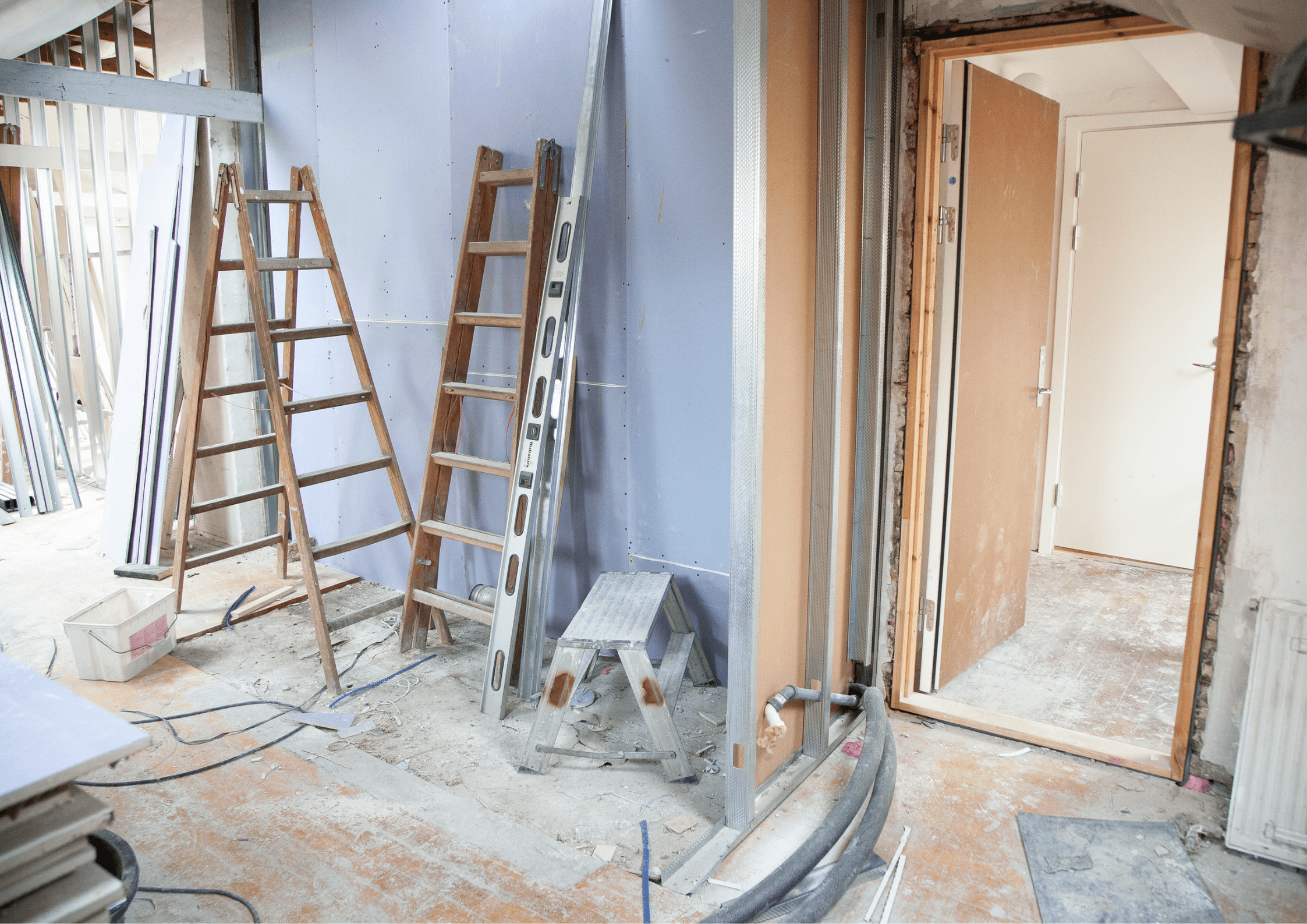 major repairs and renovations to a Rotorua home showing flooring and walls needing to be painted