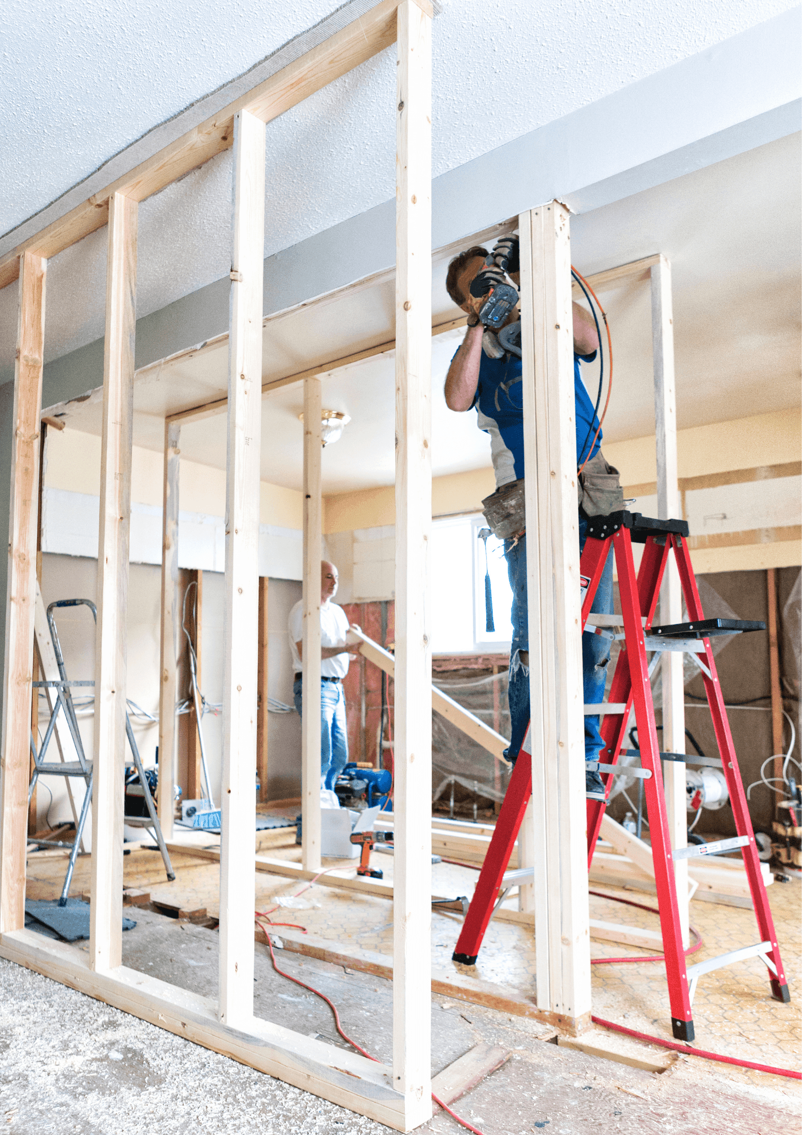 Renovations underway for a home in Rotorua for an Insurance Reinstatement job for Bay Rebuild