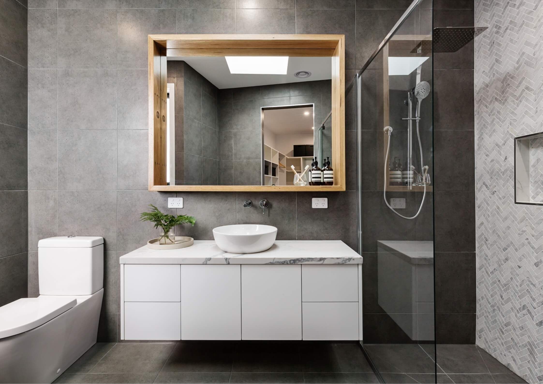 bathroom freshly renovated for an insurance reinstatement job in Rotorua, Bay of Plenty