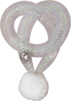 Dan &amp; Sam White Coil Ball - 8.5cm x 9.5cm, Keeps Cats Engaged for Hours