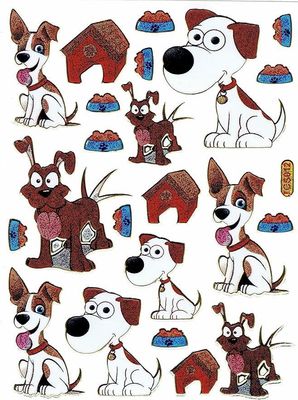 Dog Puppy Animal Metallic Glitter Effect