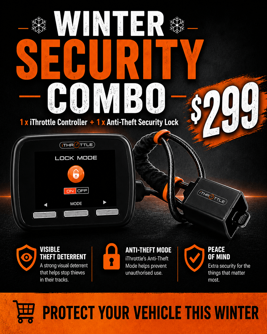 Winter Security Combo - iThrottle Controller + Anti-Theft Steering Lock