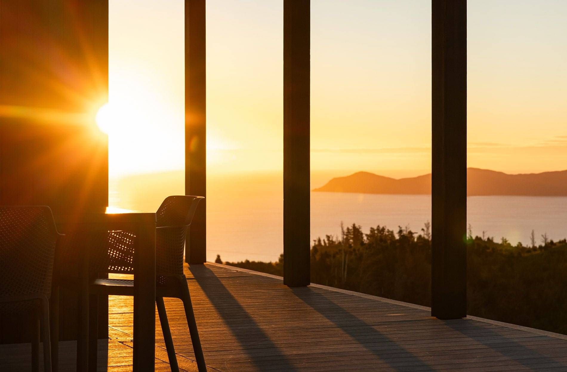 Outdoor space at The Hide Kapiti Accomodation