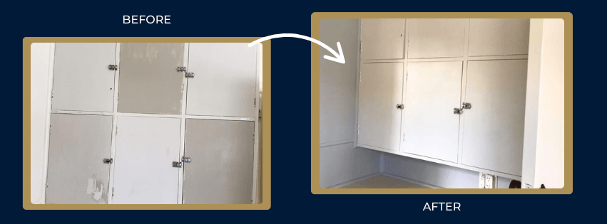 Kitchen cabinets repainted 