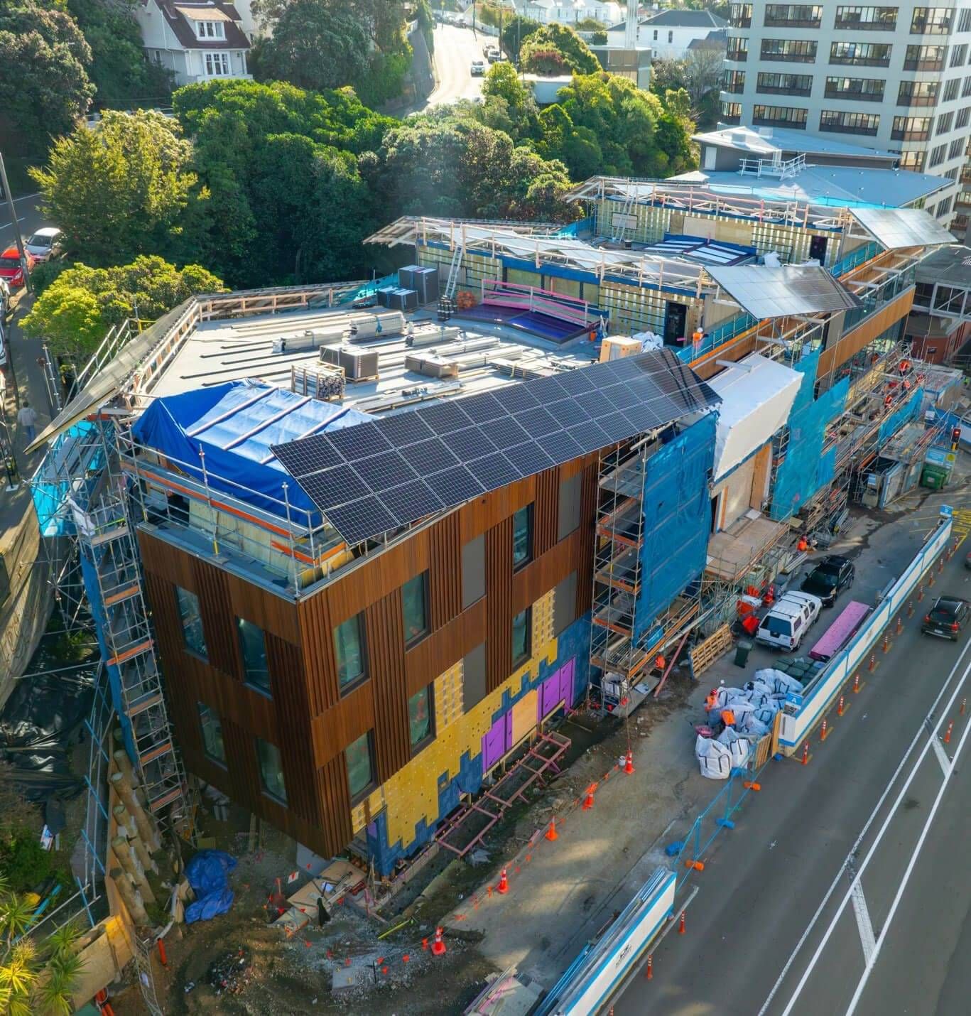 Living Pa, Victoria University showcasing thier commercial solar panels on roof
