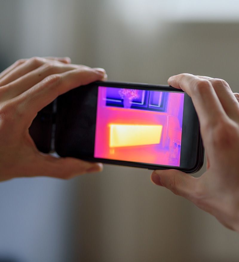 Infrared thermography being used by Northstar to asses connections