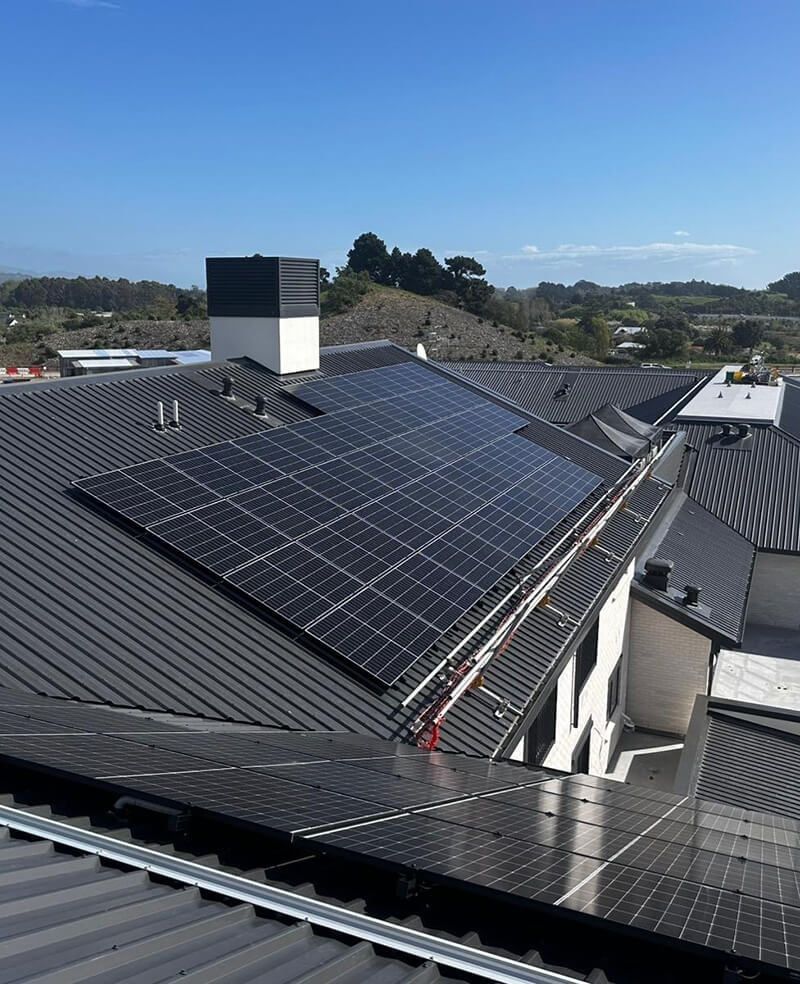 Solar panels installed on residential roof by Northstar