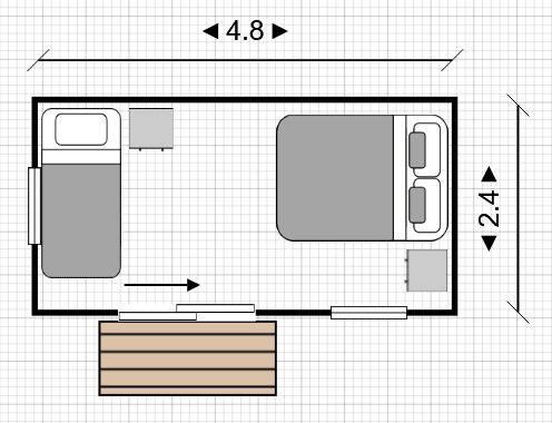 Wade Cabin - Cosy Cabin Rentals Floor Plan