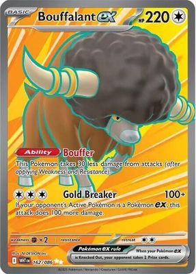 Pokemon TCG Bouffalant ex Scarlet &amp; Violet: White Flare (162/086)