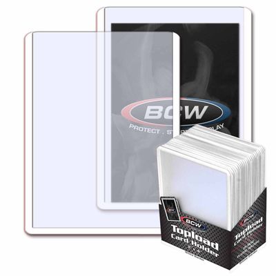 BCW 3&times;4 Topload Card Holder &ndash; White Border