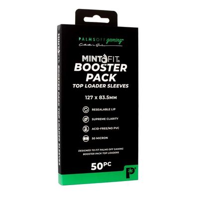 Palms Off Mint-Fit Booster Pack Top Loader Sleeves &ndash; 50pc