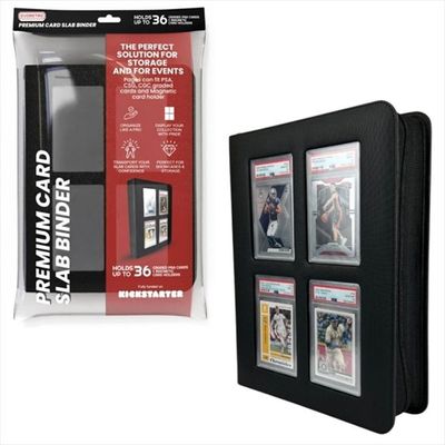 EVORETRO &ndash; Premium Card Slab Binder with Window &ndash; Black