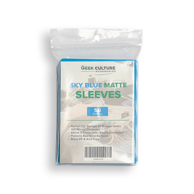 Geek Culture &ndash; Sky Blue Matte Sleeves (50ct)