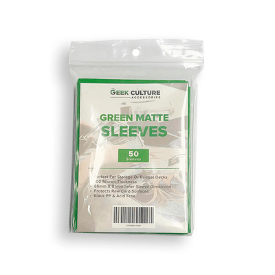 Geek Culture &ndash; Green Matte Sleeves (50ct)