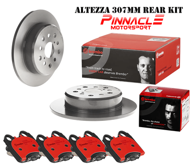 Brembo Rear Brake Pad and Brake Disc / Rotor Kit - Toyota Aristo Altezza Chaser Crown Mark2 Verossa