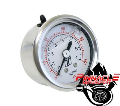 Turbosmart Gauge 0-100psi &ndash; Liquid Filled Suit FPR &amp; OPR
