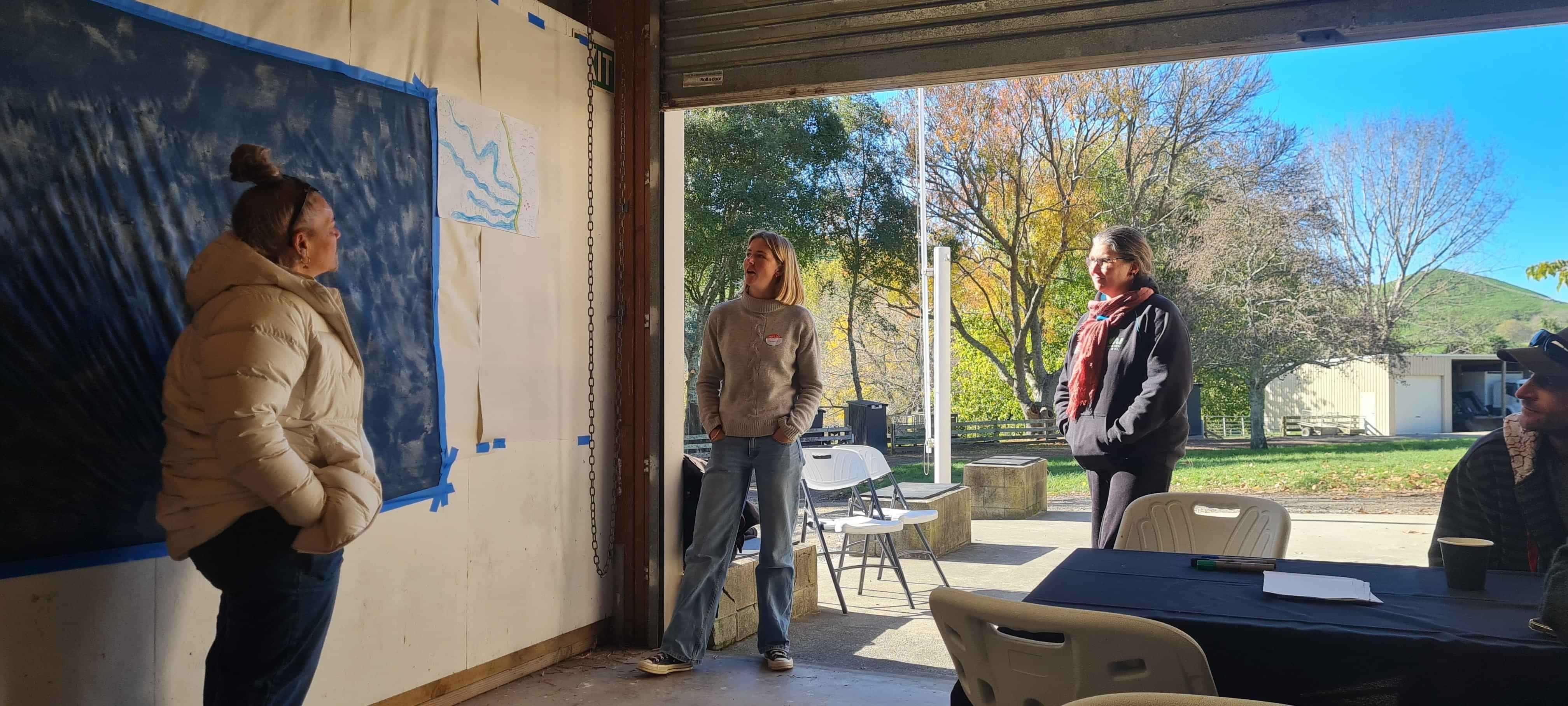 Colourful wall of sticky notes from AraHina’s facilitated strategy session for the Aotearoa Free From Stalking campaign.