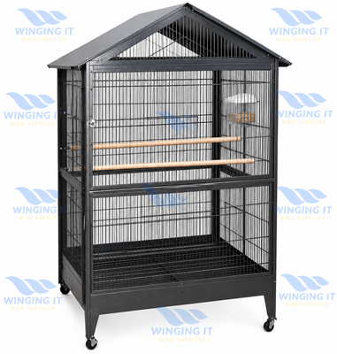 Avi One Patio Aviary Silver/Black
