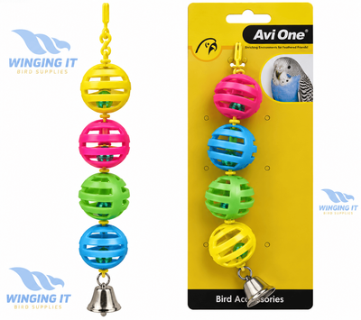 Avi One Bird Toy - Geo Balls With Bell