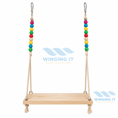 Pet One Chicken Toy Wooden Swing