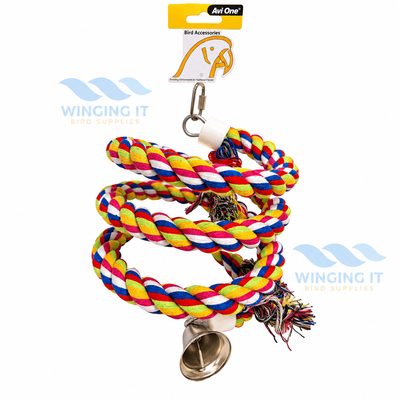 Avi One Parrot Toy - Rope Twister With Bell