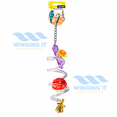 Avi One Bird Toy - Acrylic Spiral With Ball