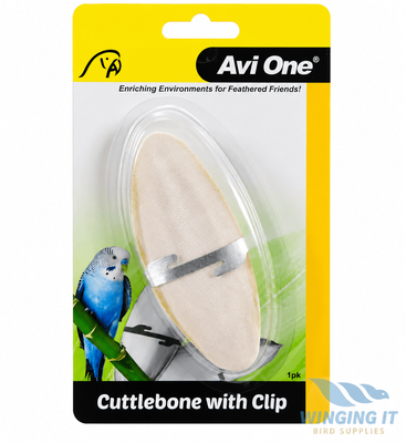 Avi One Bird Cuttlebone With Metal Clip
